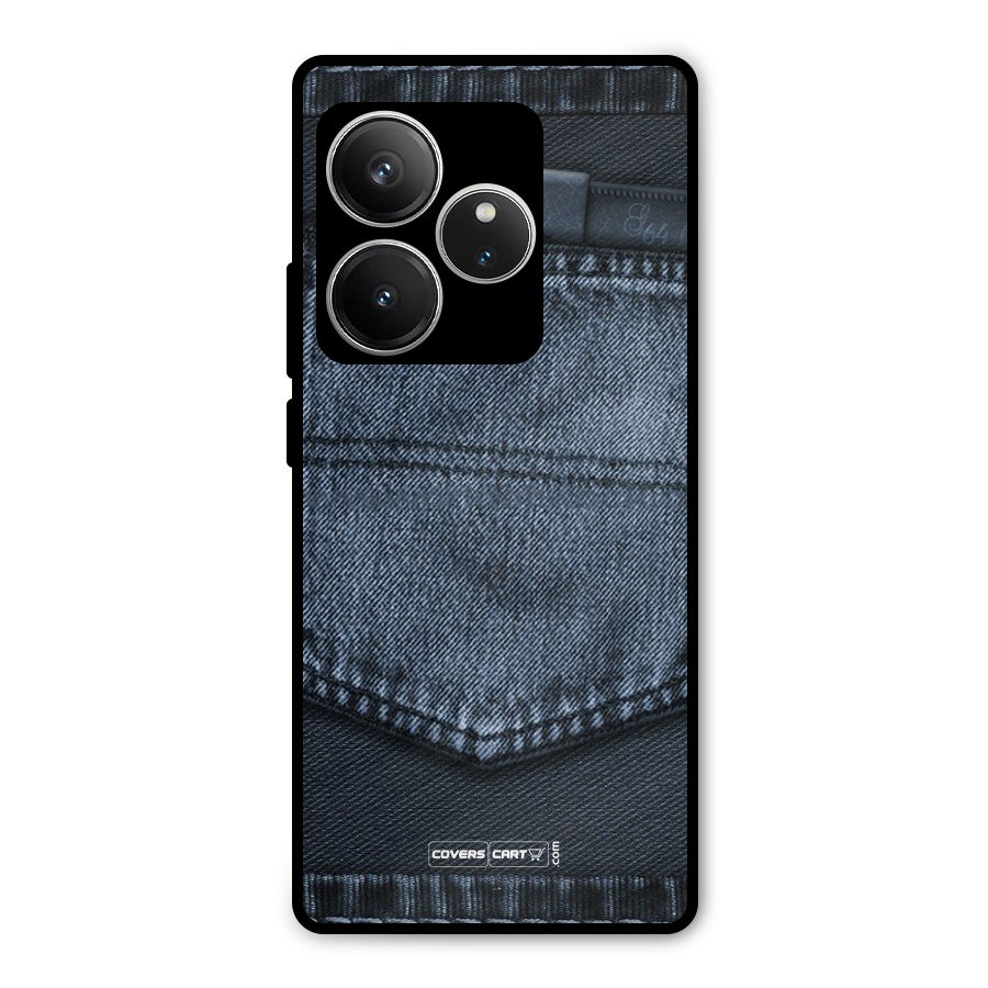Blue Denim Metal Back Case for Realme GT 6