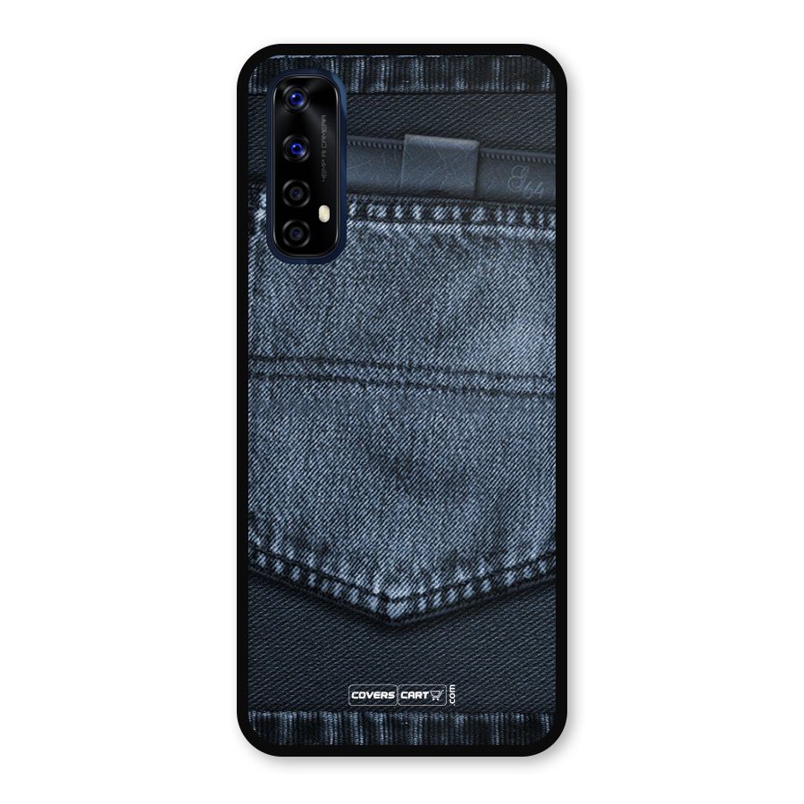 Blue Denim Metal Back Case for Realme Narzo 20 Pro