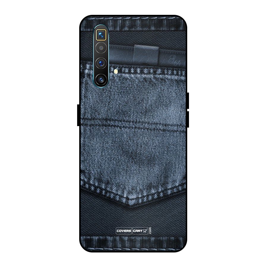 Blue Denim Metal Back Case for Realme X3 SuperZoom