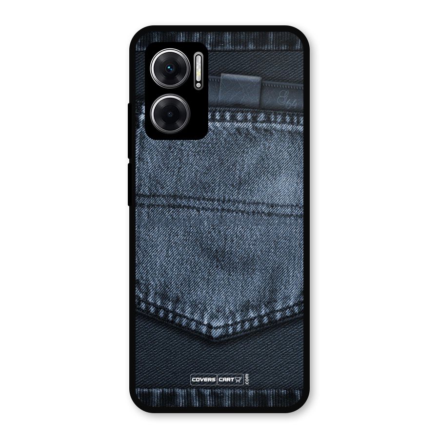 Blue Denim Metal Back Case for Redmi 11 Prime 5G