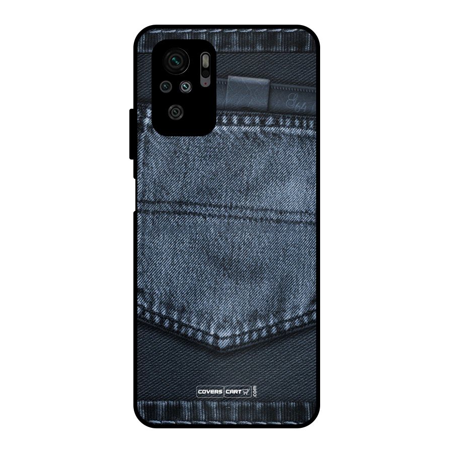 Blue Denim Metal Back Case for Redmi Note 10S