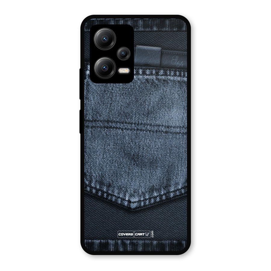 Blue Denim Metal Back Case for Redmi Note 12 5G