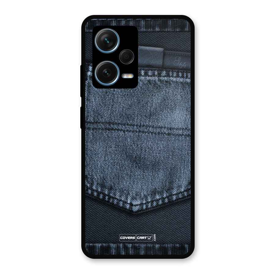 Blue Denim Metal Back Case for Redmi Note 12 Pro Plus 5G