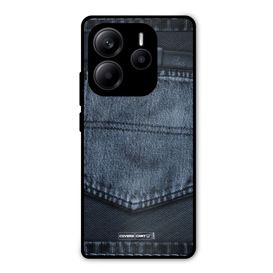 Blue Denim Metal Back Case for Redmi Note 14 5G
