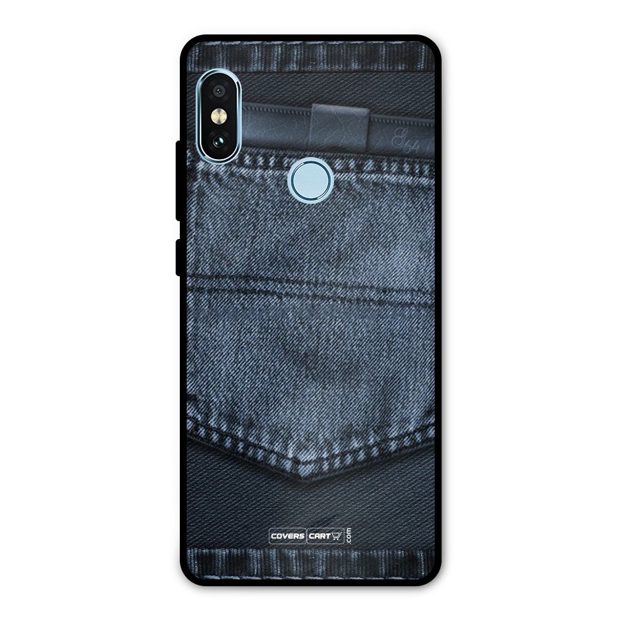 Blue Denim Metal Back Case for Redmi Note 5 Pro