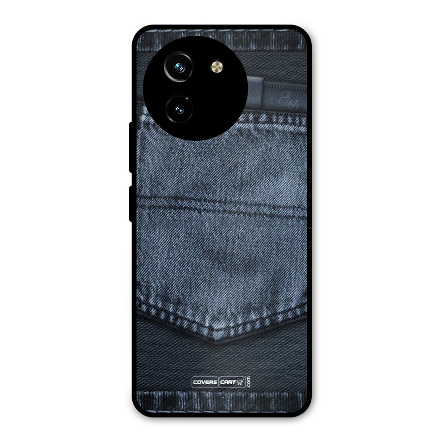 Blue Denim Metal Back Case for Vivo T3x
