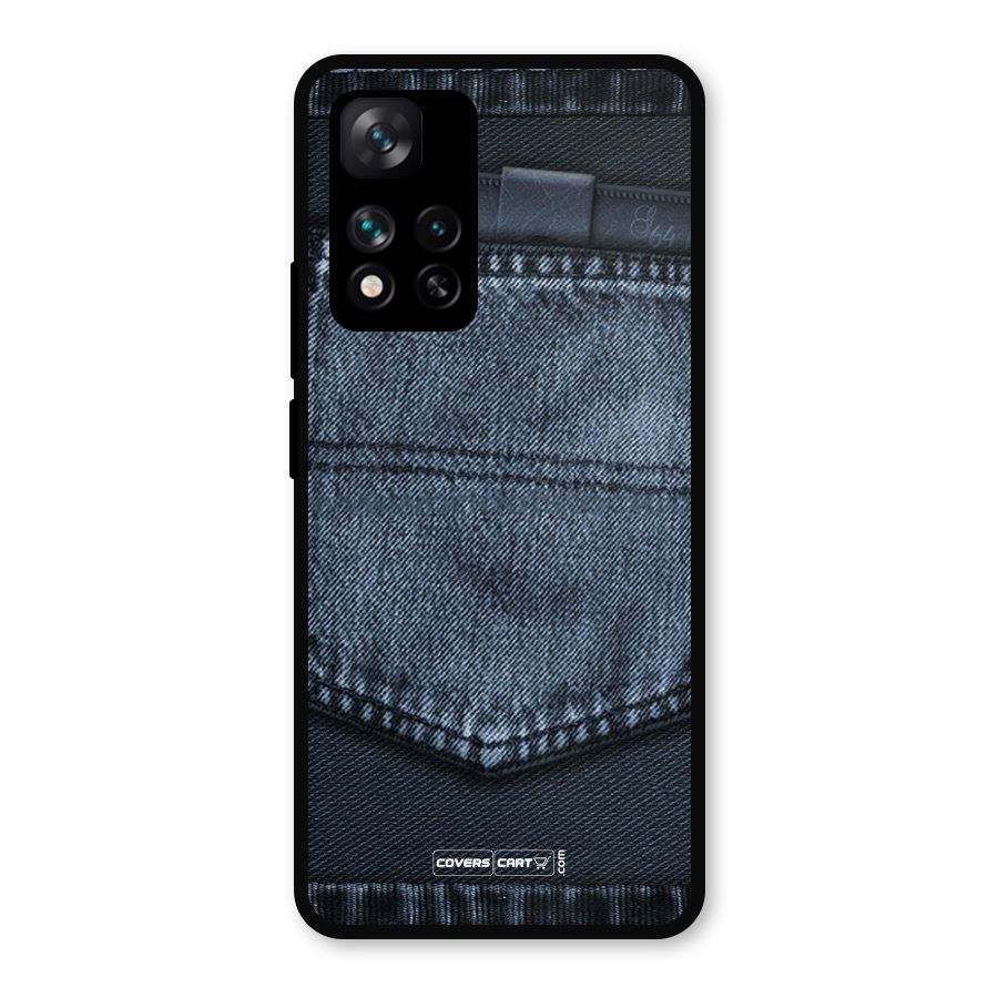 Blue Denim Metal Back Case for Xiaomi 11i Hypercharge 5G