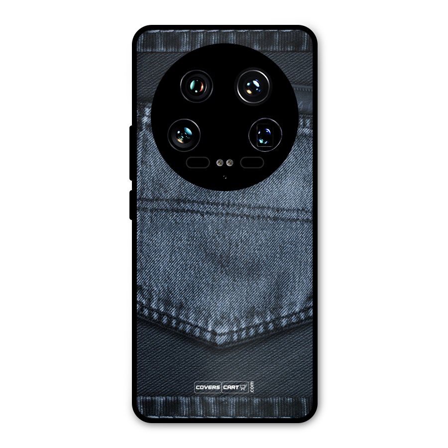 Blue Denim Metal Back Case for Xiaomi 14 Ultra