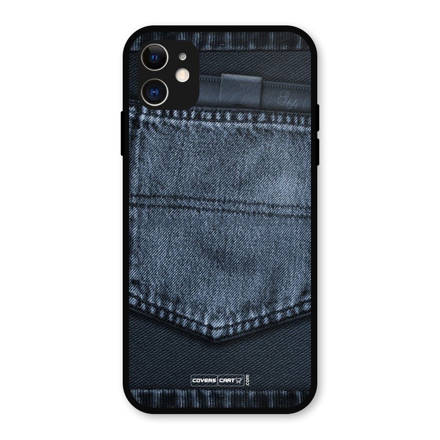 Blue Denim Metal Back Case for iPhone 11