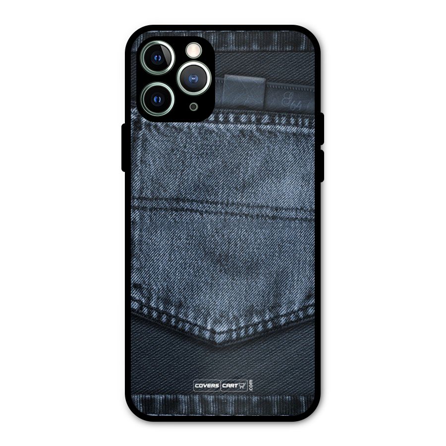 Blue Denim Metal Back Case for iPhone 11 Pro Max