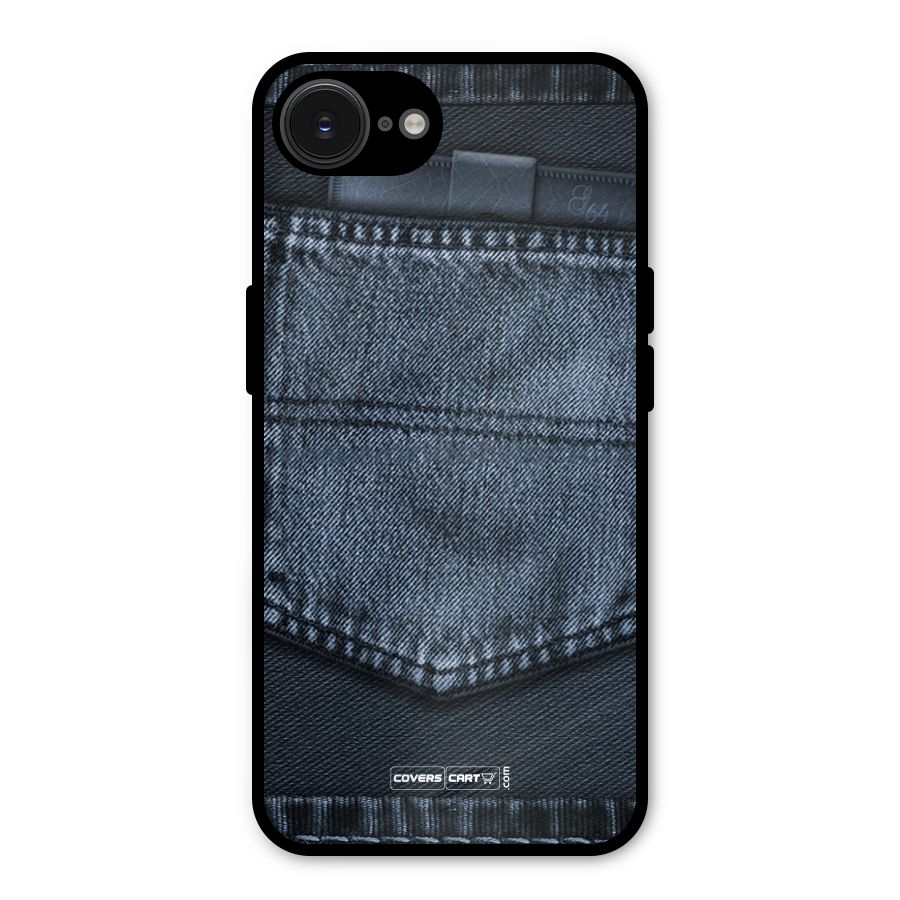 Blue Denim Metal Back Case for iPhone 16e