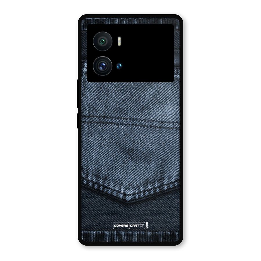 Blue Denim Metal Back Case for iQOO 9 Pro