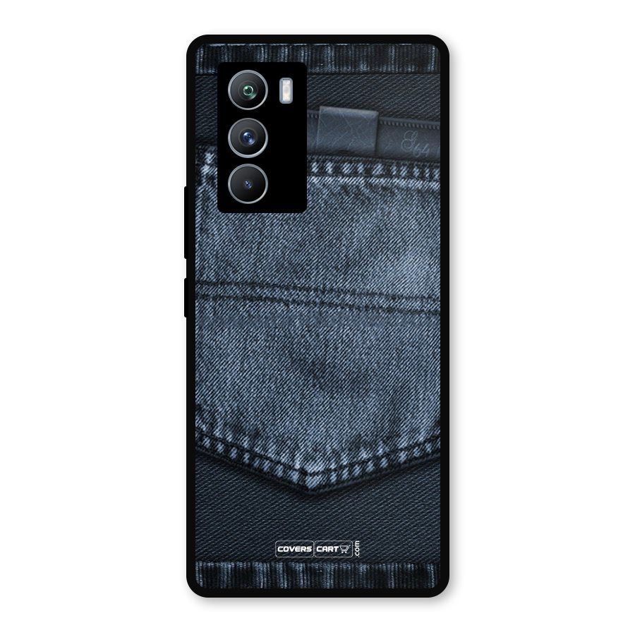 Blue Denim Metal Back Case for iQOO 9 SE