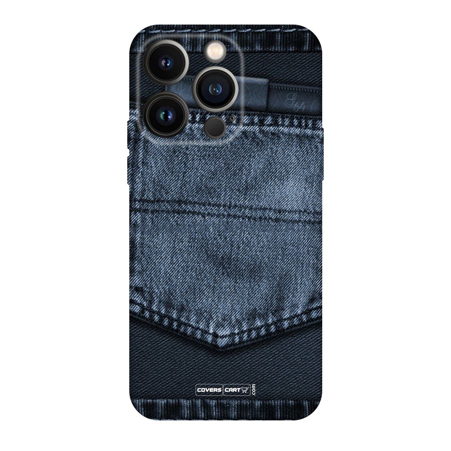 Blue Denim Original Polycarbonate Back Case for iPhone 14 Pro