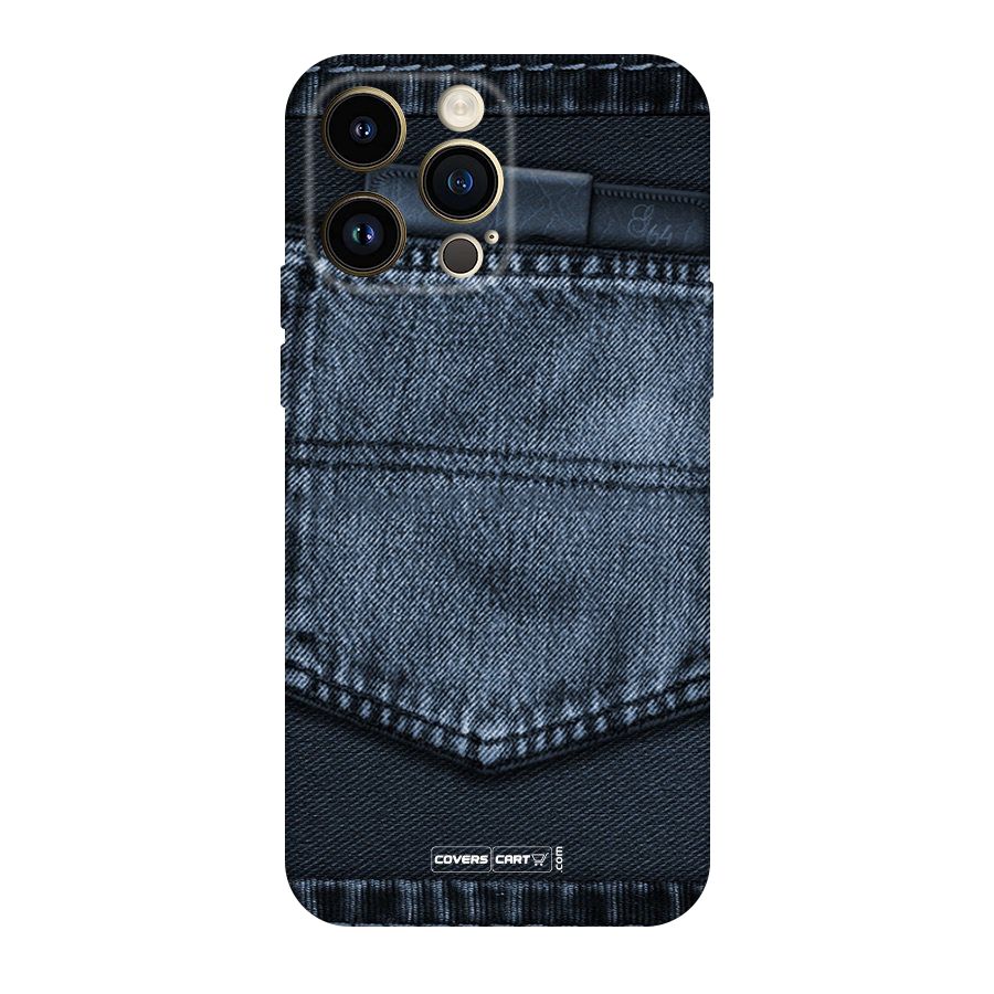 Blue Denim Original Polycarbonate Back Case for iPhone 14 Pro Max
