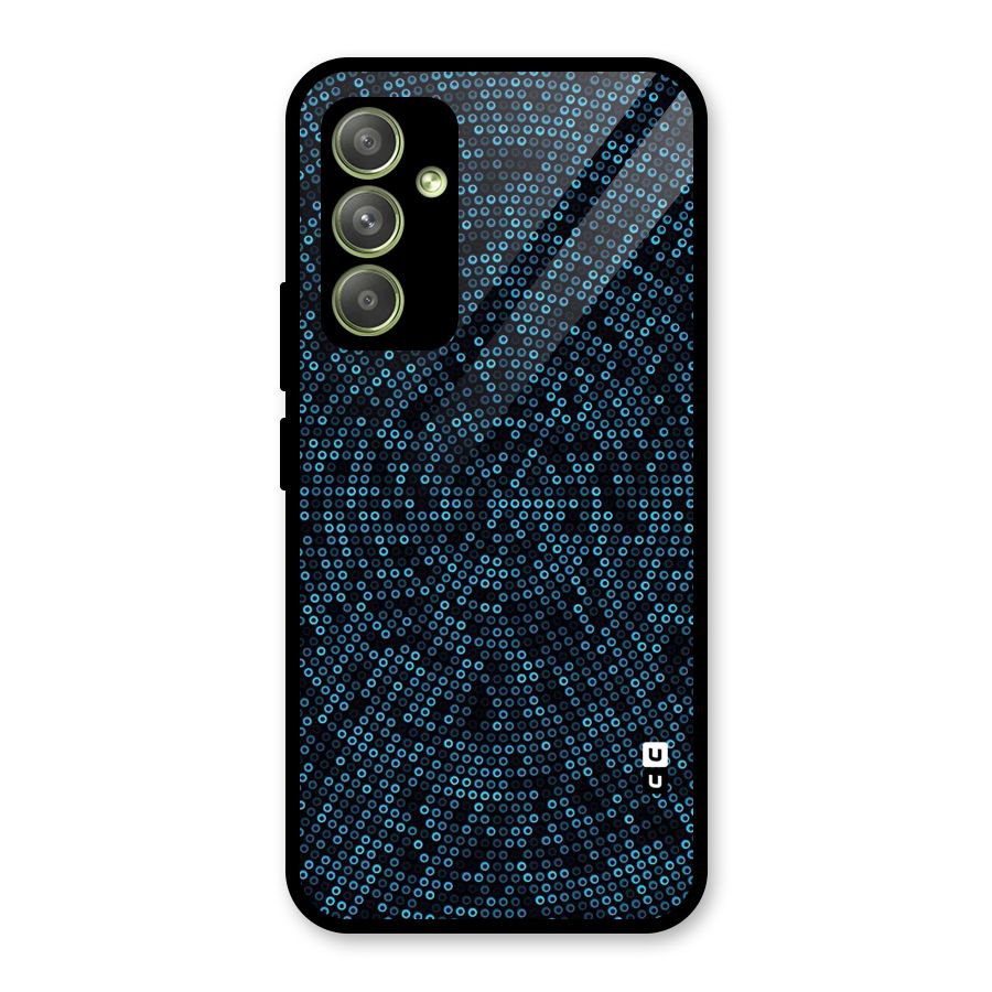 Blue Disco Lights Glass Back Case for Galaxy A54