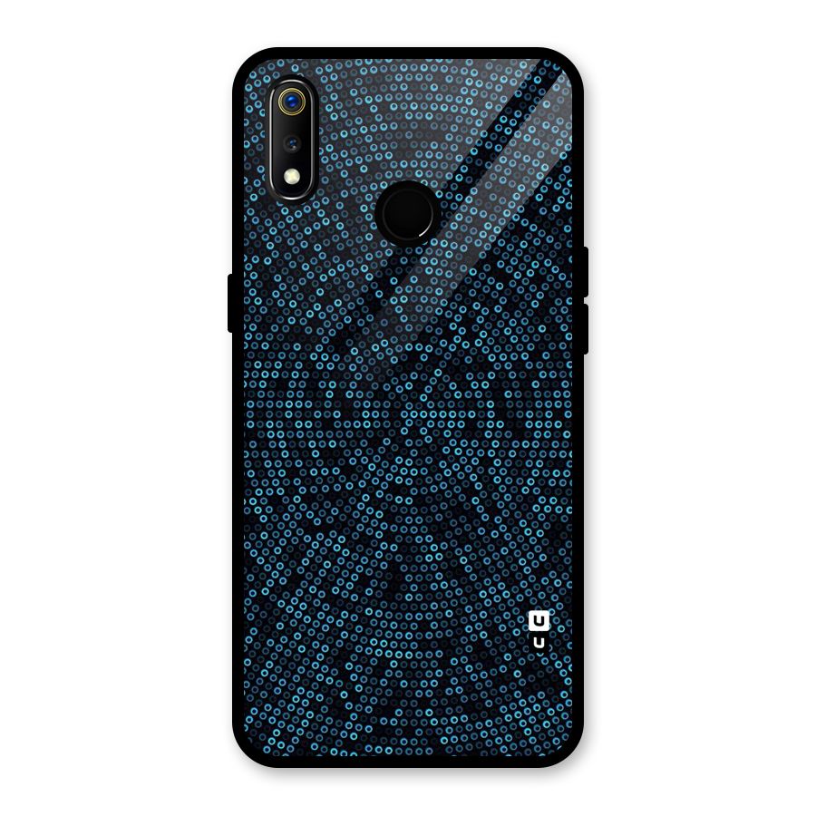 Blue Disco Lights Glass Back Case for Realme 3i