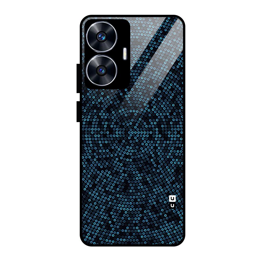 Blue Disco Lights Glass Back Case for Realme Narzo N55
