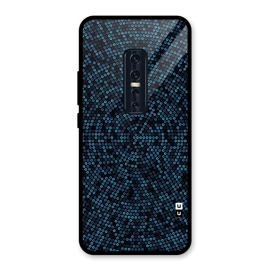 Blue Disco Lights Glass Back Case for Vivo V17 Pro