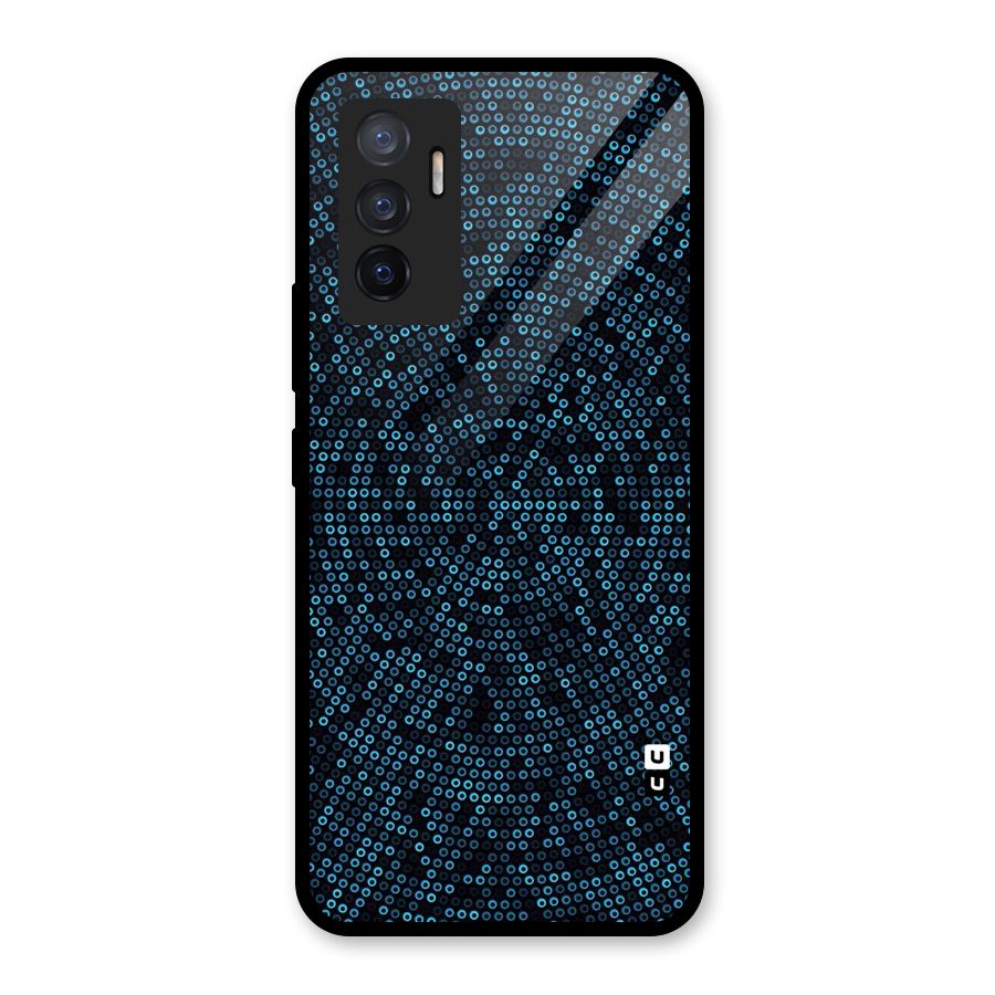 Blue Disco Lights Glass Back Case for Vivo V23e