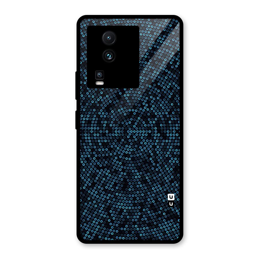 Blue Disco Lights Glass Back Case for Vivo iQOO Neo 7