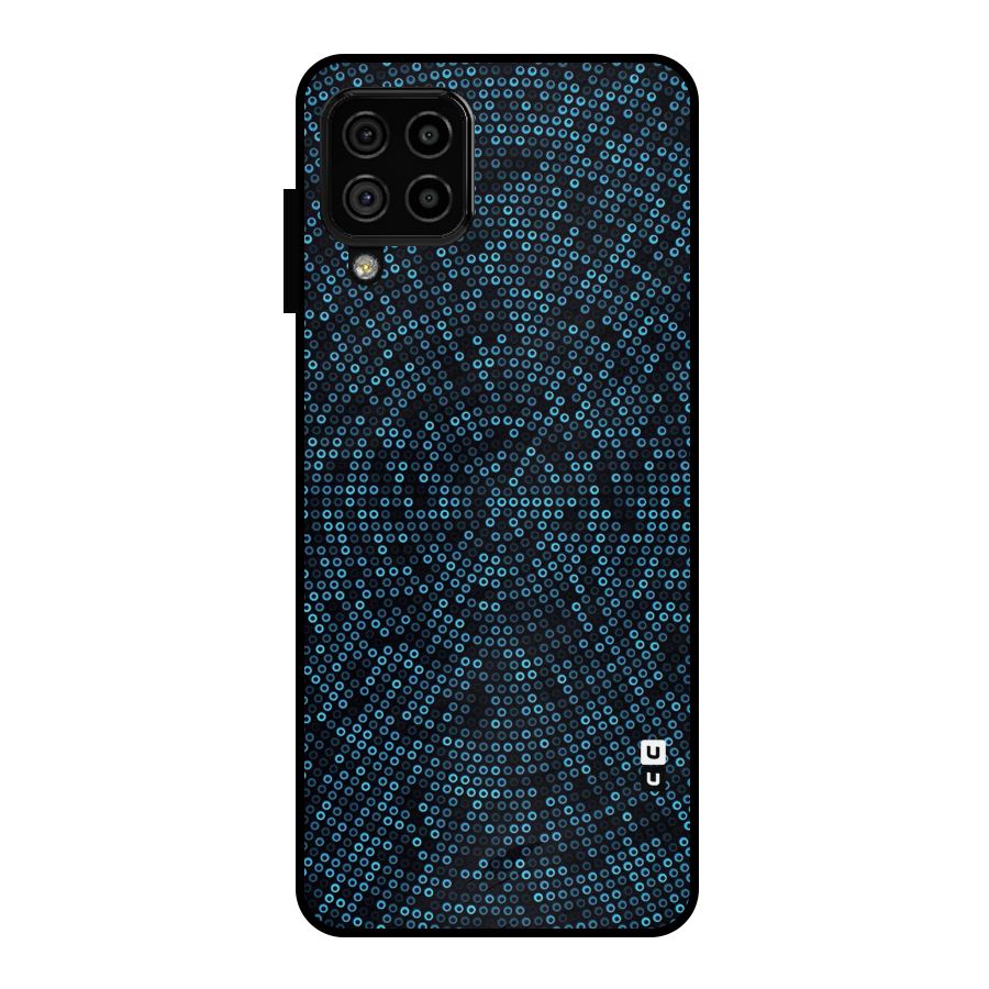 Blue Disco Lights Metal Back Case for Galaxy A22 4G