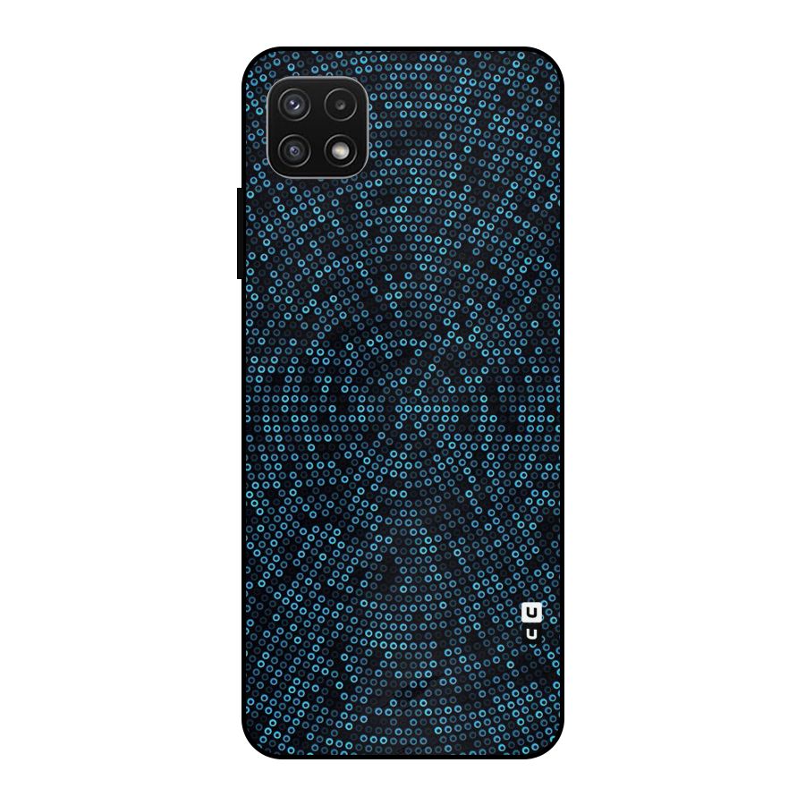 Blue Disco Lights Metal Back Case for Galaxy A22 5G