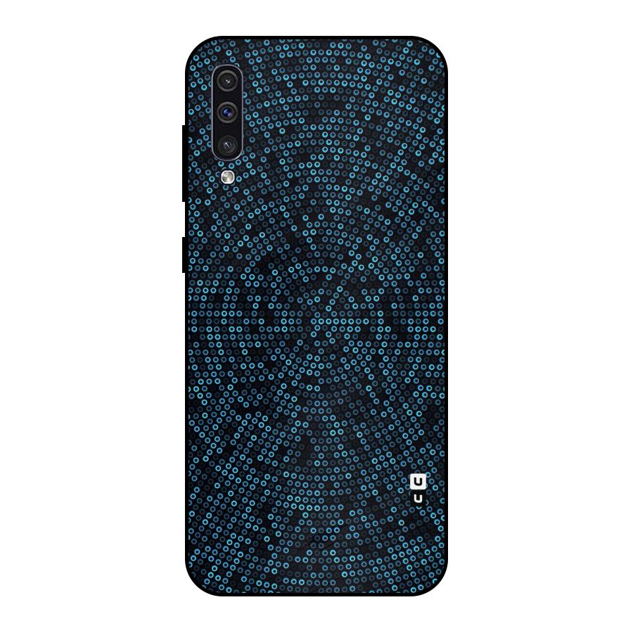 Blue Disco Lights Metal Back Case for Galaxy A30s