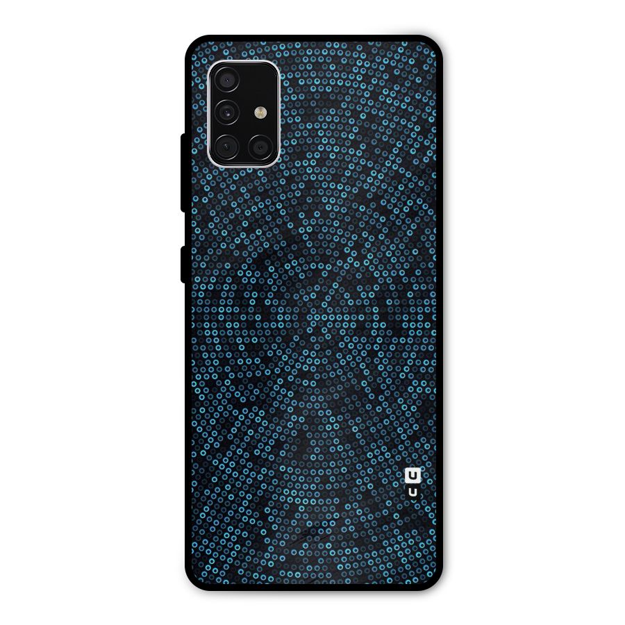 Blue Disco Lights Metal Back Case for Galaxy A51
