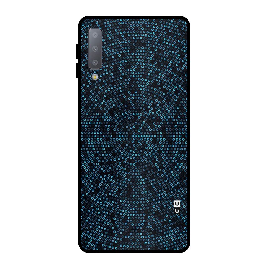 Blue Disco Lights Metal Back Case for Galaxy A7 (2018)