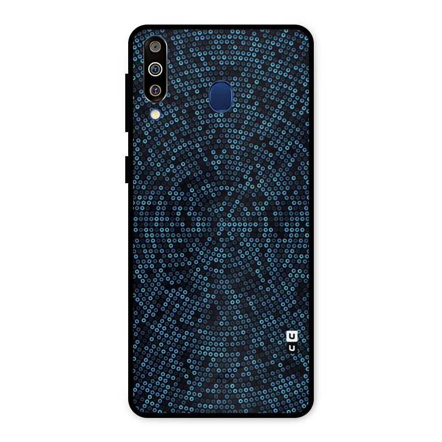 Blue Disco Lights Metal Back Case for Galaxy M30