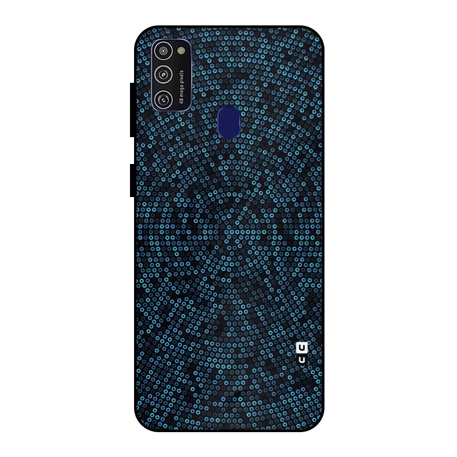 Blue Disco Lights Metal Back Case for Galaxy M30s