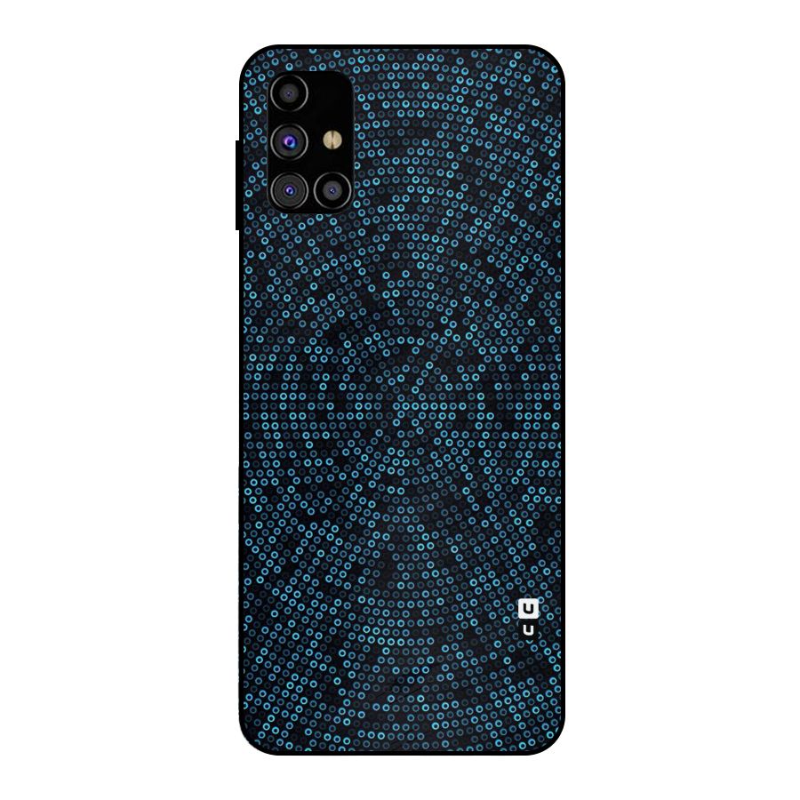Blue Disco Lights Metal Back Case for Galaxy M31s