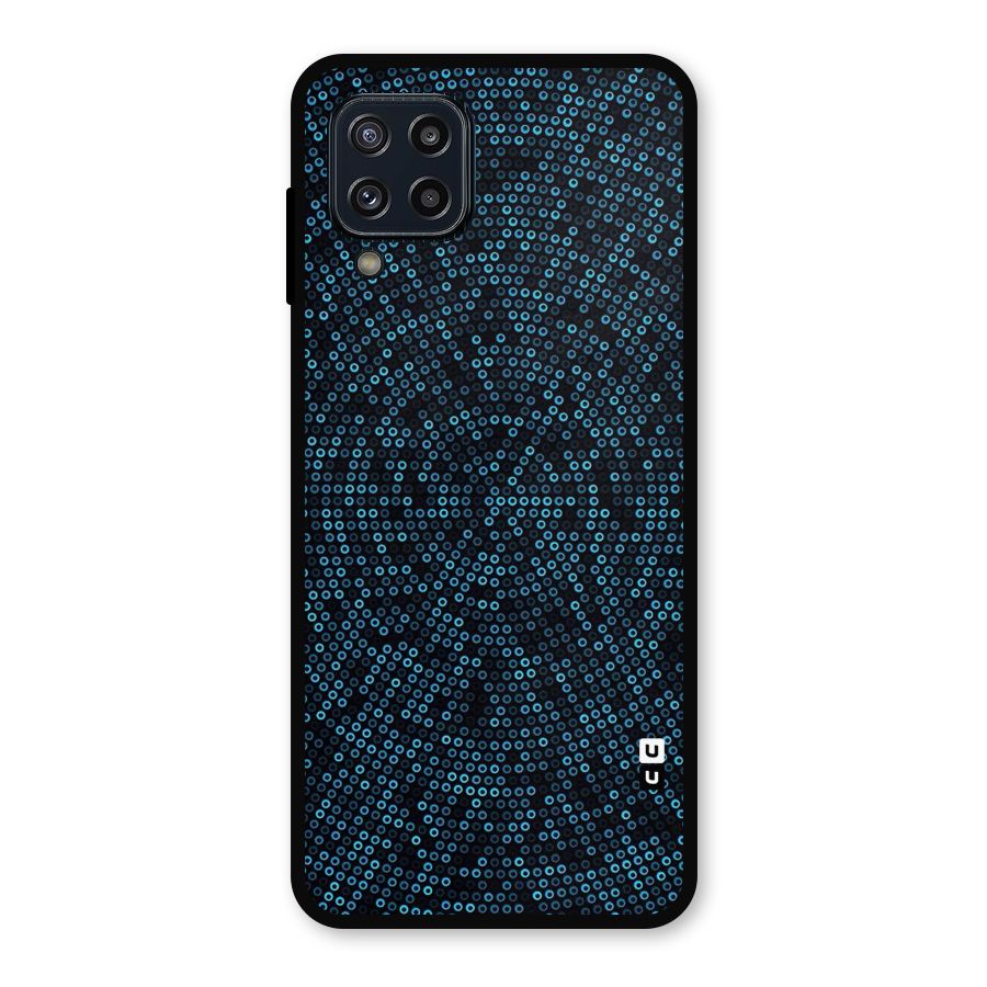 Blue Disco Lights Metal Back Case for Galaxy M32