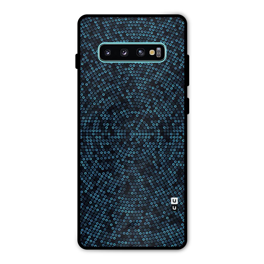 Blue Disco Lights Metal Back Case for Galaxy S10 Plus