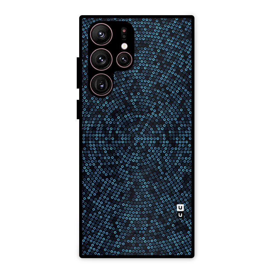 Blue Disco Lights Metal Back Case for Galaxy S22 Ultra 5G