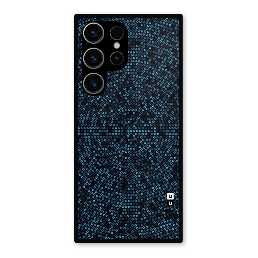 Blue Disco Lights Metal Back Case for Galaxy S23 Ultra