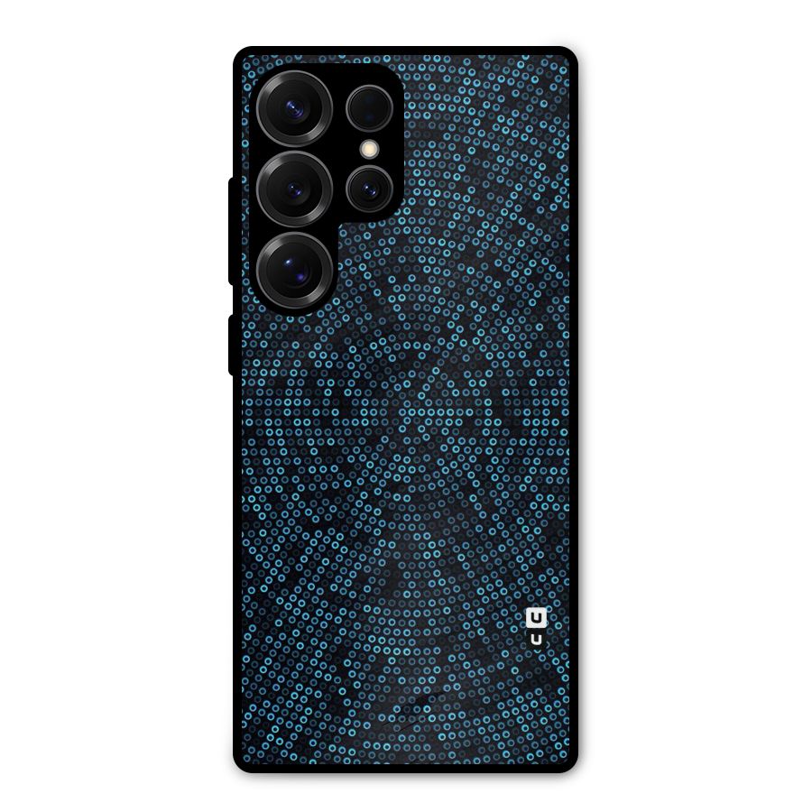 Blue Disco Lights Metal Back Case for Galaxy S25 Ultra