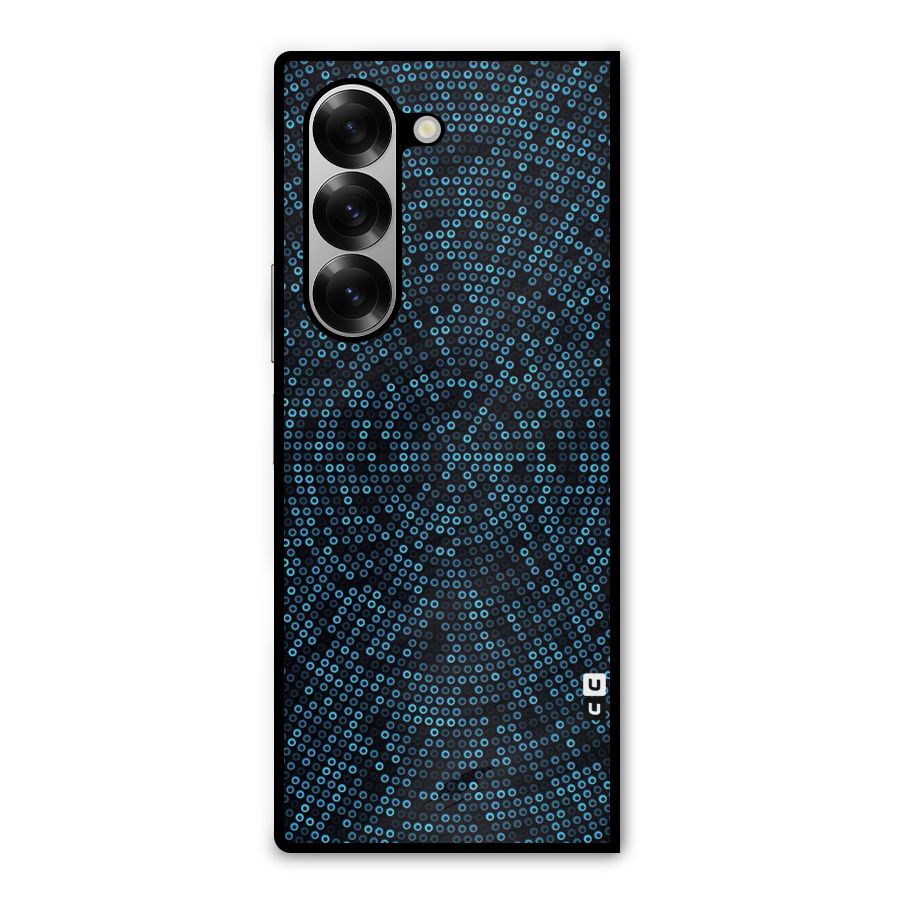 Blue Disco Lights Metal Back Case for Galaxy Z Fold6