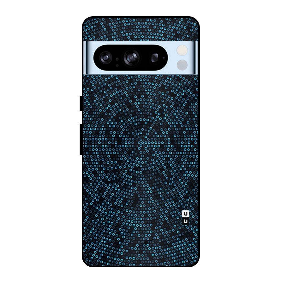 Blue Disco Lights Metal Back Case for Google Pixel 8 Pro