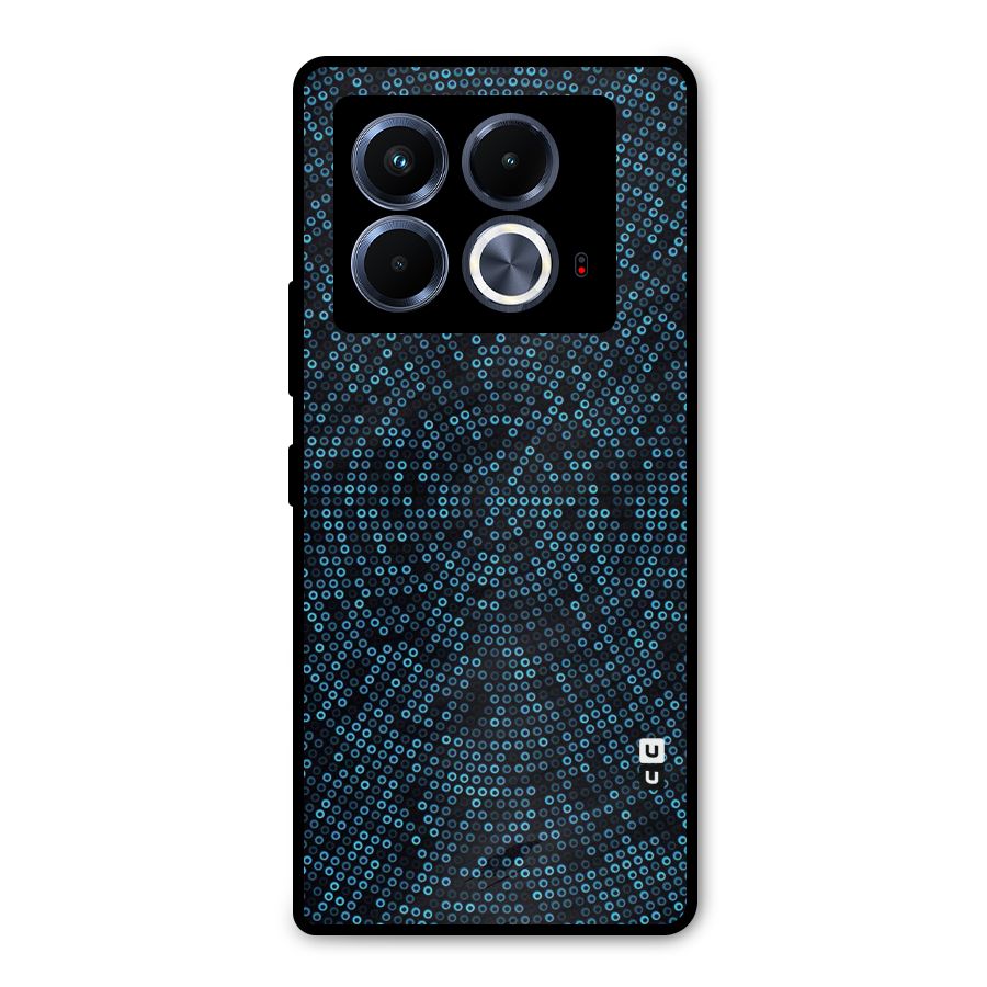 Blue Disco Lights Metal Back Case for Infinix Note 40 5G
