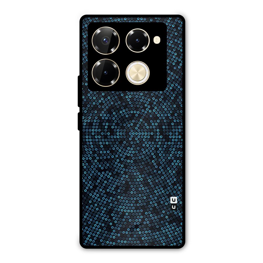 Blue Disco Lights Metal Back Case for Infinix Note 40 Pro Plus