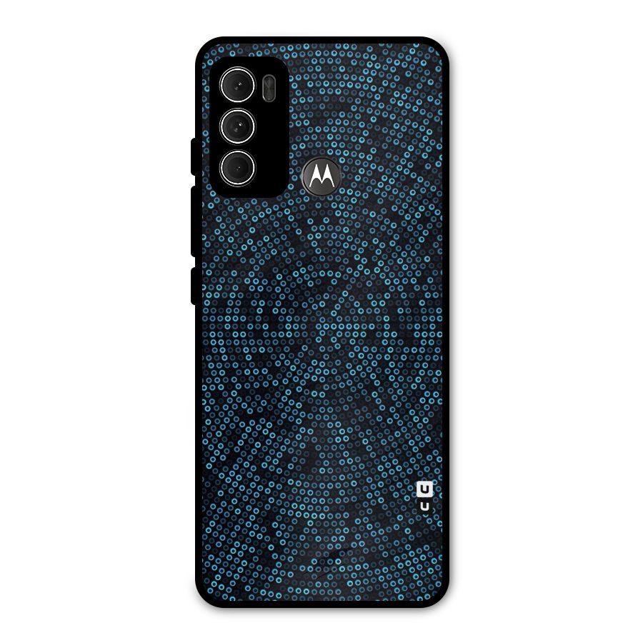 Blue Disco Lights Metal Back Case for Moto G60