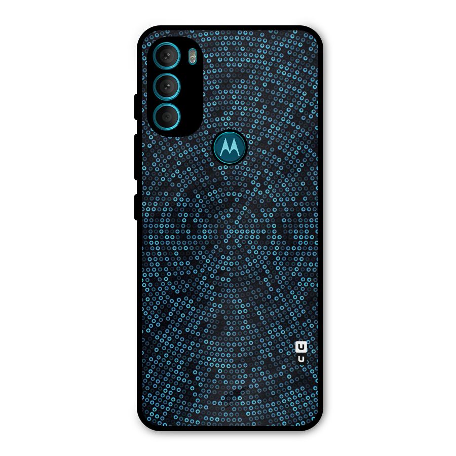 Blue Disco Lights Metal Back Case for Moto G71 5G