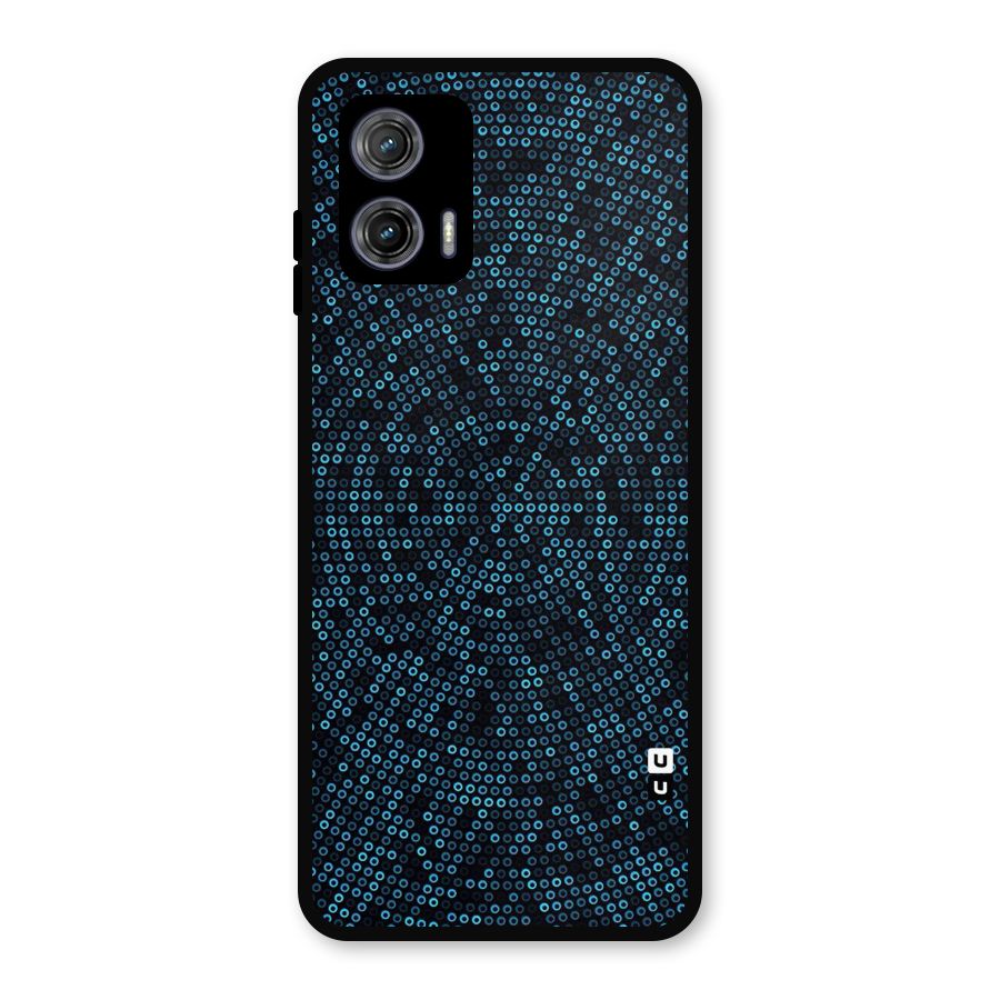Blue Disco Lights Metal Back Case for Moto G73