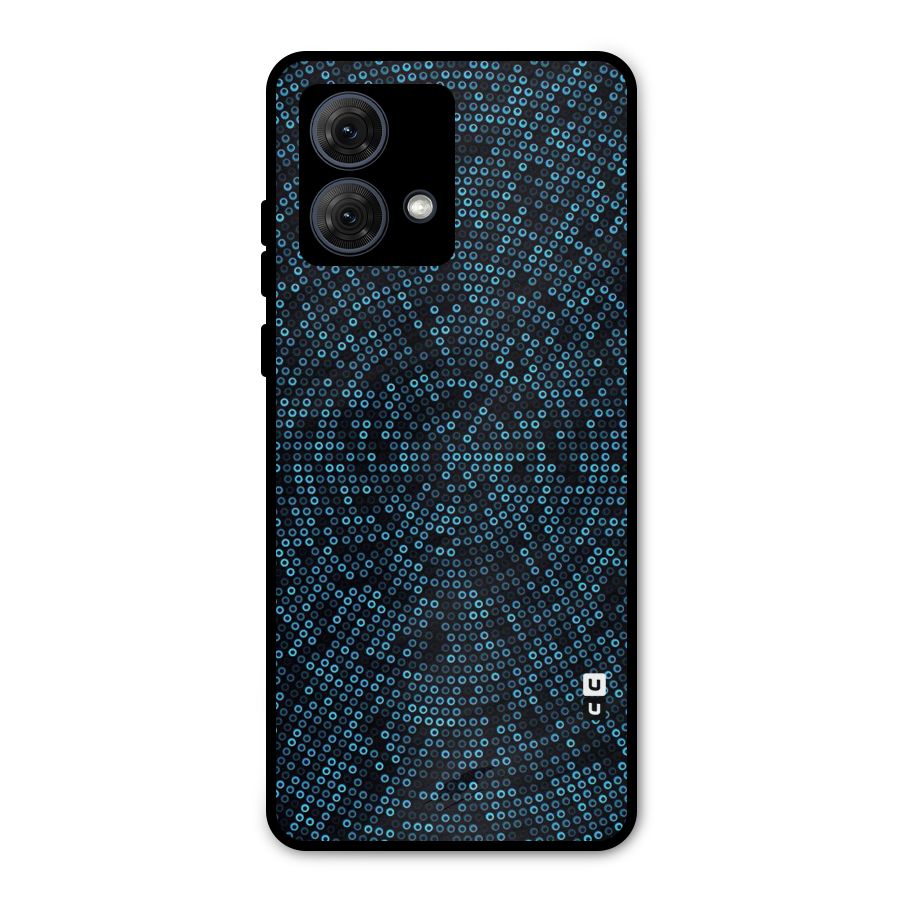 Blue Disco Lights Metal Back Case for Moto G84