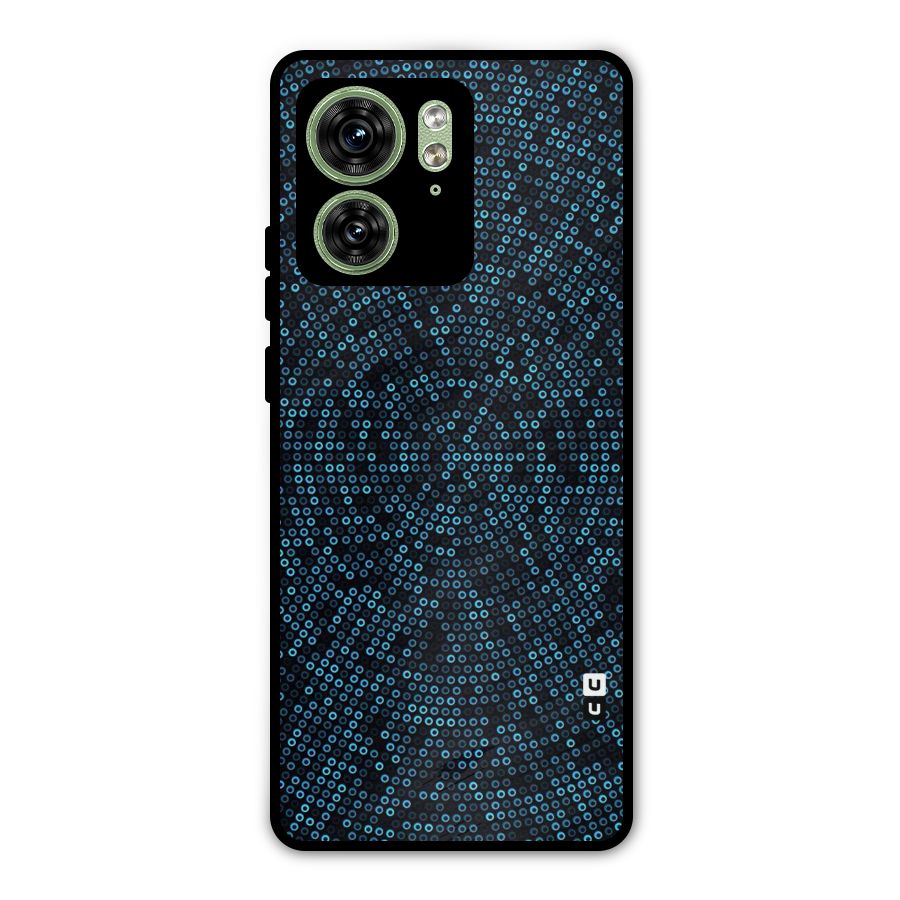 Blue Disco Lights Metal Back Case for Motorola Edge 40 5G