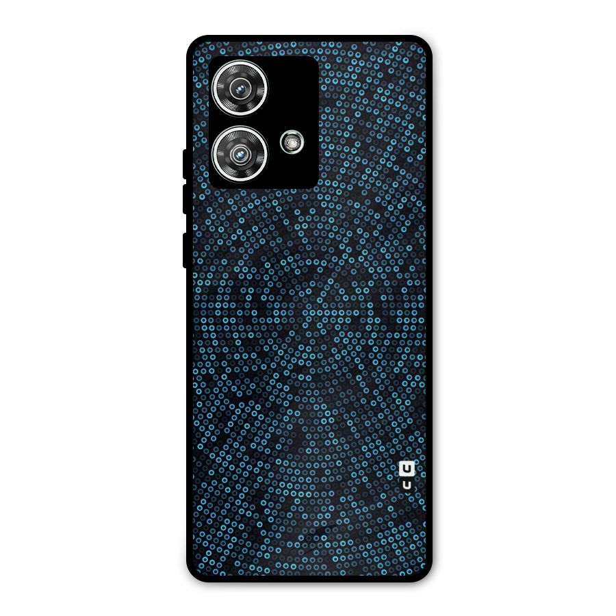 Blue Disco Lights Metal Back Case for Motorola Edge 40 Neo