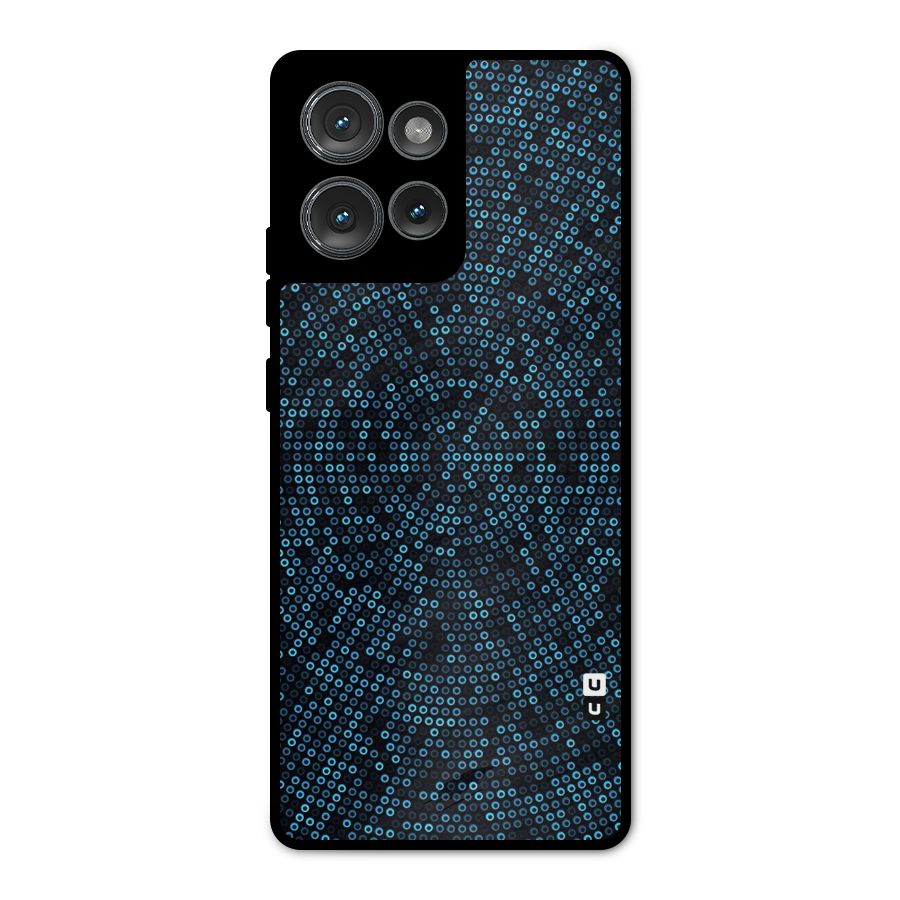 Blue Disco Lights Metal Back Case for Motorola Edge 50