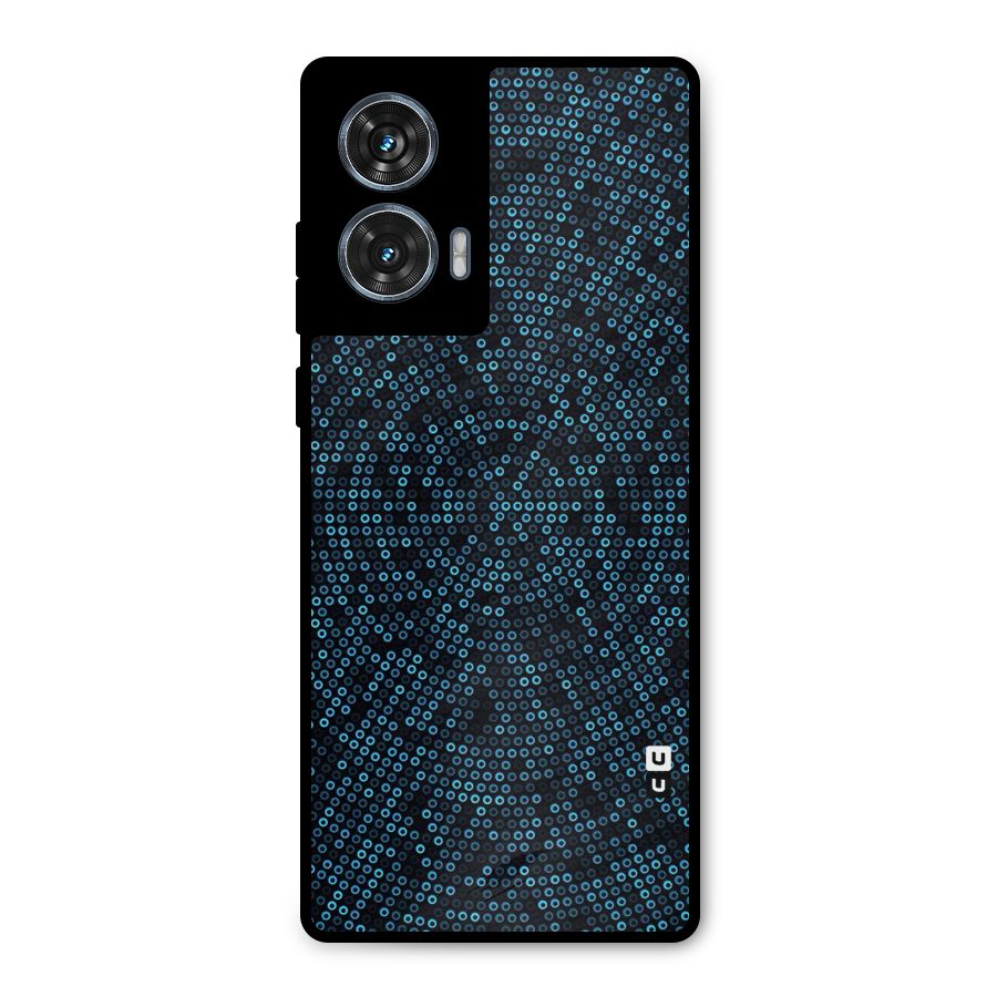 Blue Disco Lights Metal Back Case for Motorola Edge 50 Fusion